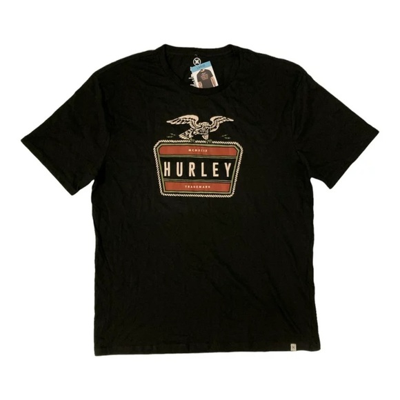 Hurley Other - Hurley Men's Short Sleeve Classic Crew Neck Graphic T-Shirt (Black, Large)